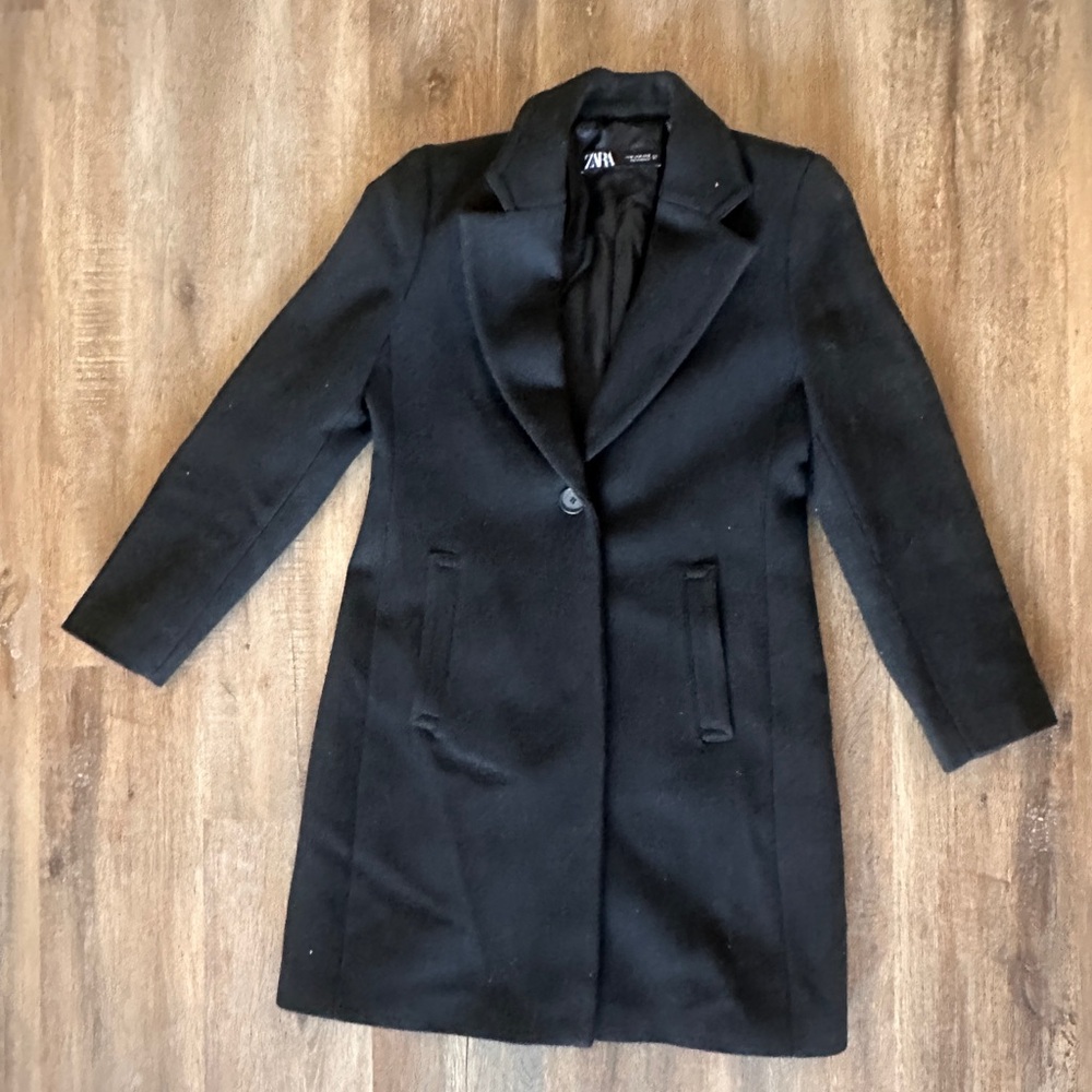 Zara Black Wool Coat